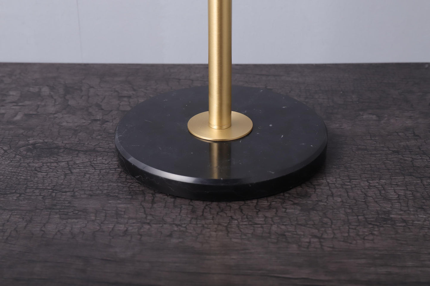 Elegant Copper and Marble Table Lamp – Modern Black and Copper Desk Lighting with Marble Base for Unique Home Decor