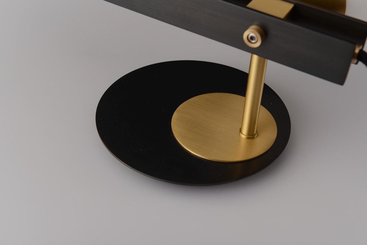 Chic Copper Black Table Lamp - Modern Glass and Copper Desk Lighting, Designer Industrial Style