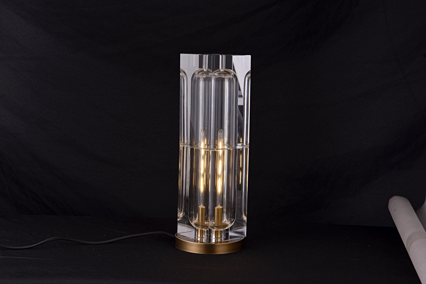High-End Copper and Crystal Table Lamp | Chic Bronze Lighting with Stylish Modern Design