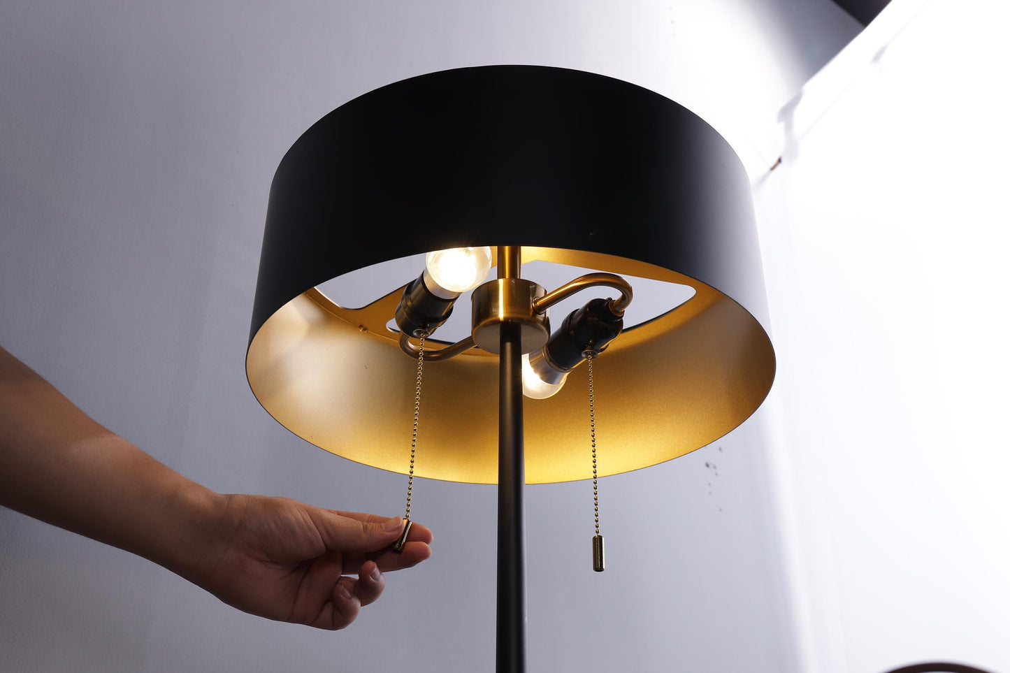 Sleek Copper and Black Iron Table Lamp | Modern Industrial Desk Light with Copper Finish for Contemporary and Rustic Decor