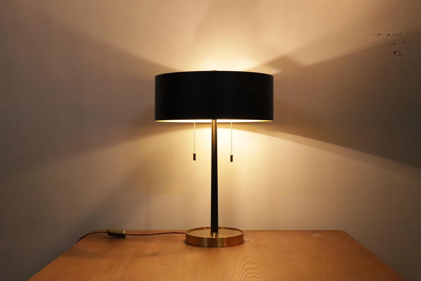 Sleek Copper and Black Iron Table Lamp | Modern Industrial Desk Light with Copper Finish for Contemporary and Rustic Decor