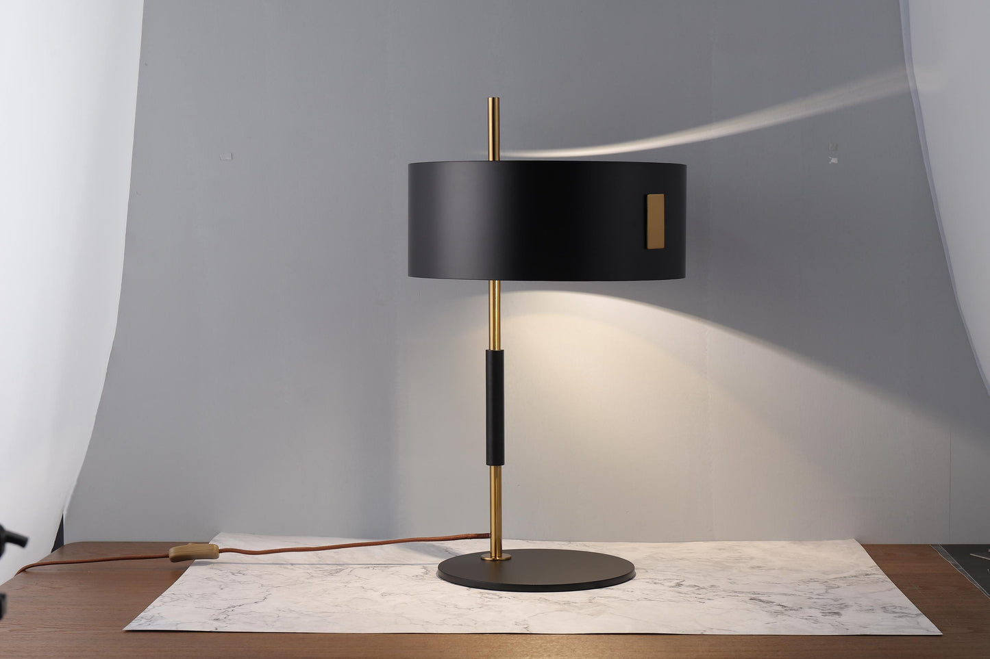 Rustic Copper and Black Iron Table Lamp | Stylish Industrial Desk Lamp with Modern Metal Finish