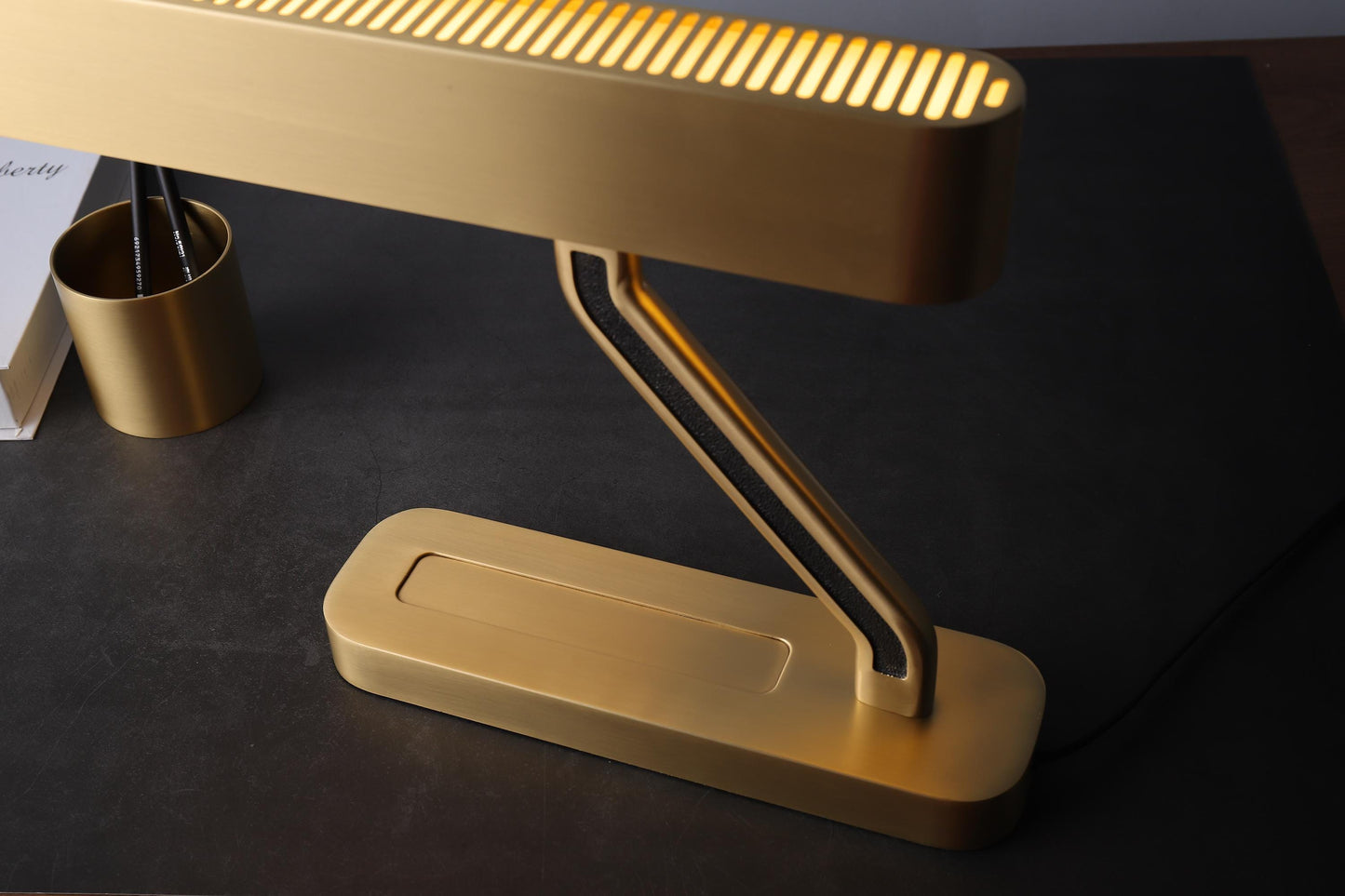 Trendy Copper Table Lamp with Acrylic Shade | Stylish and Unique Design, Modern Desk Light, and Elegant Industrial Copper Lighting