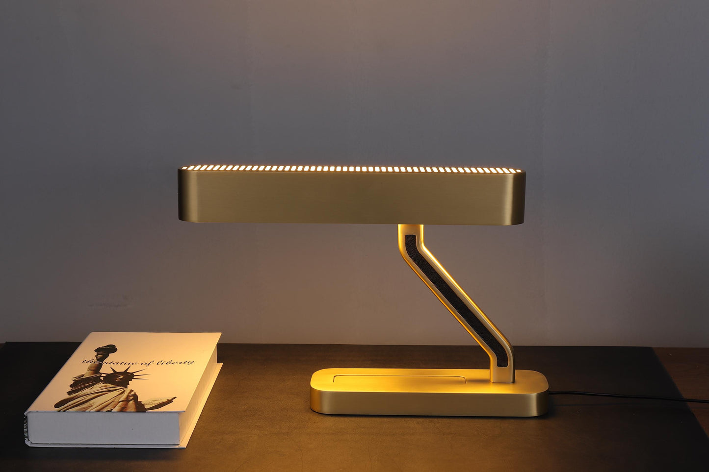 Trendy Copper Table Lamp with Acrylic Shade | Stylish and Unique Design, Modern Desk Light, and Elegant Industrial Copper Lighting