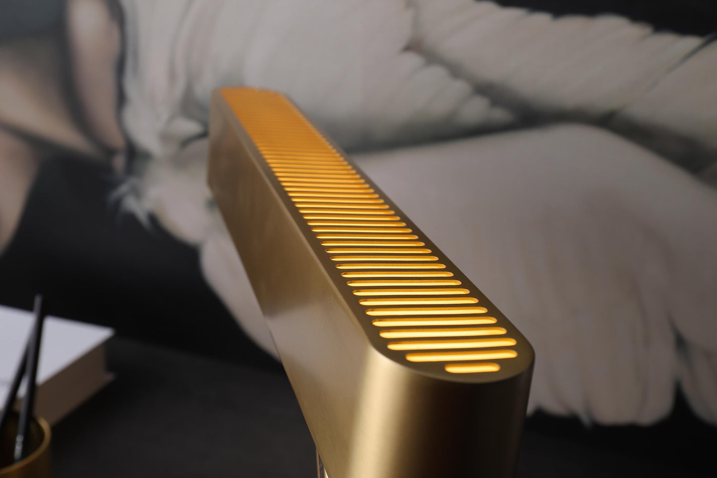 Trendy Copper Table Lamp with Acrylic Shade | Stylish and Unique Design, Modern Desk Light, and Elegant Industrial Copper Lighting