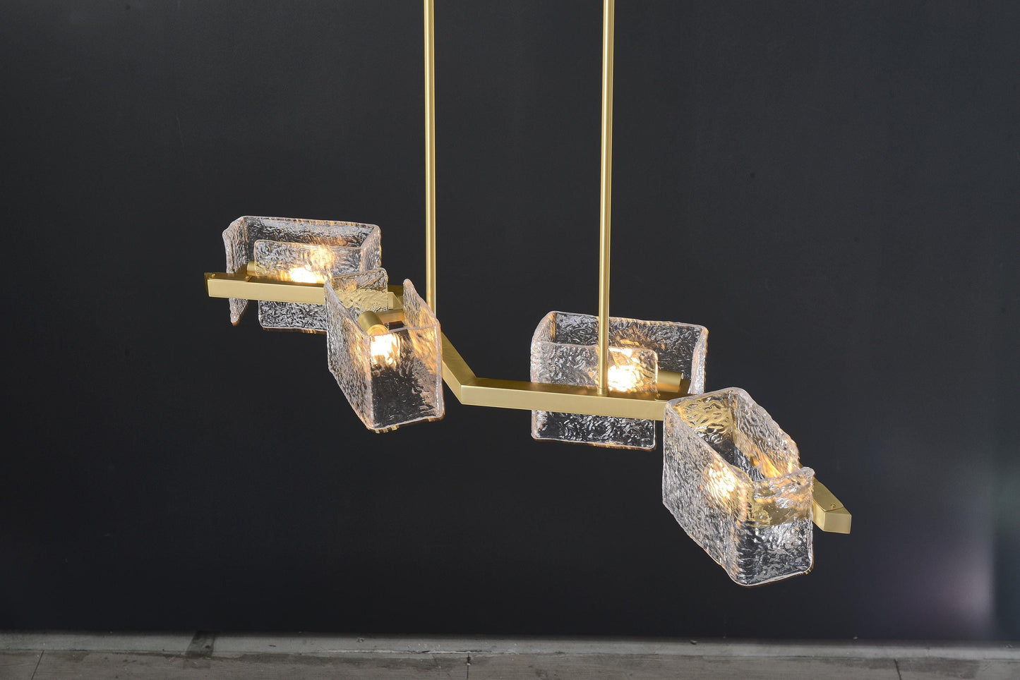 Retro 6 Light Globes Copper and Glass Chandelier | Mid-Century Style Ceiling Light for Dining Spaces