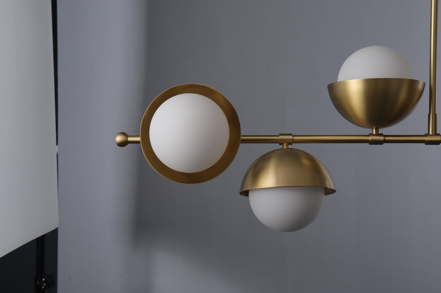 6-Globe Luxury Copper and Glass Chandelier | Mid-Century Modern, Industrial Style Statement Lighting with Contemporary Copper Finish