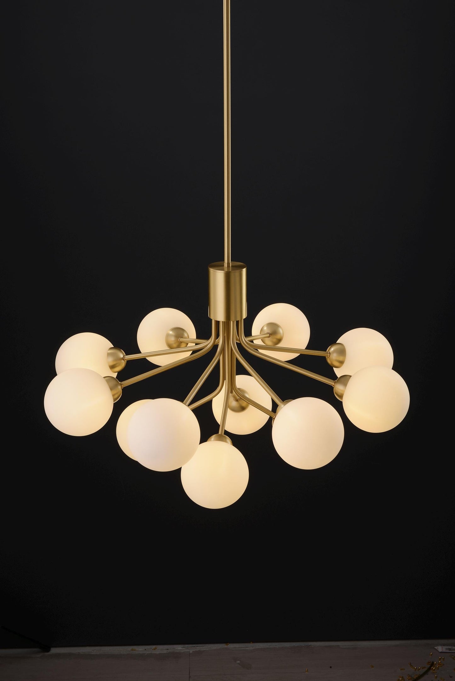 Handcrafted 12-Globe Copper and Glass Chandelier | Modern Rustic Pendant Lighting Fixture for Industrial Ceiling Decor