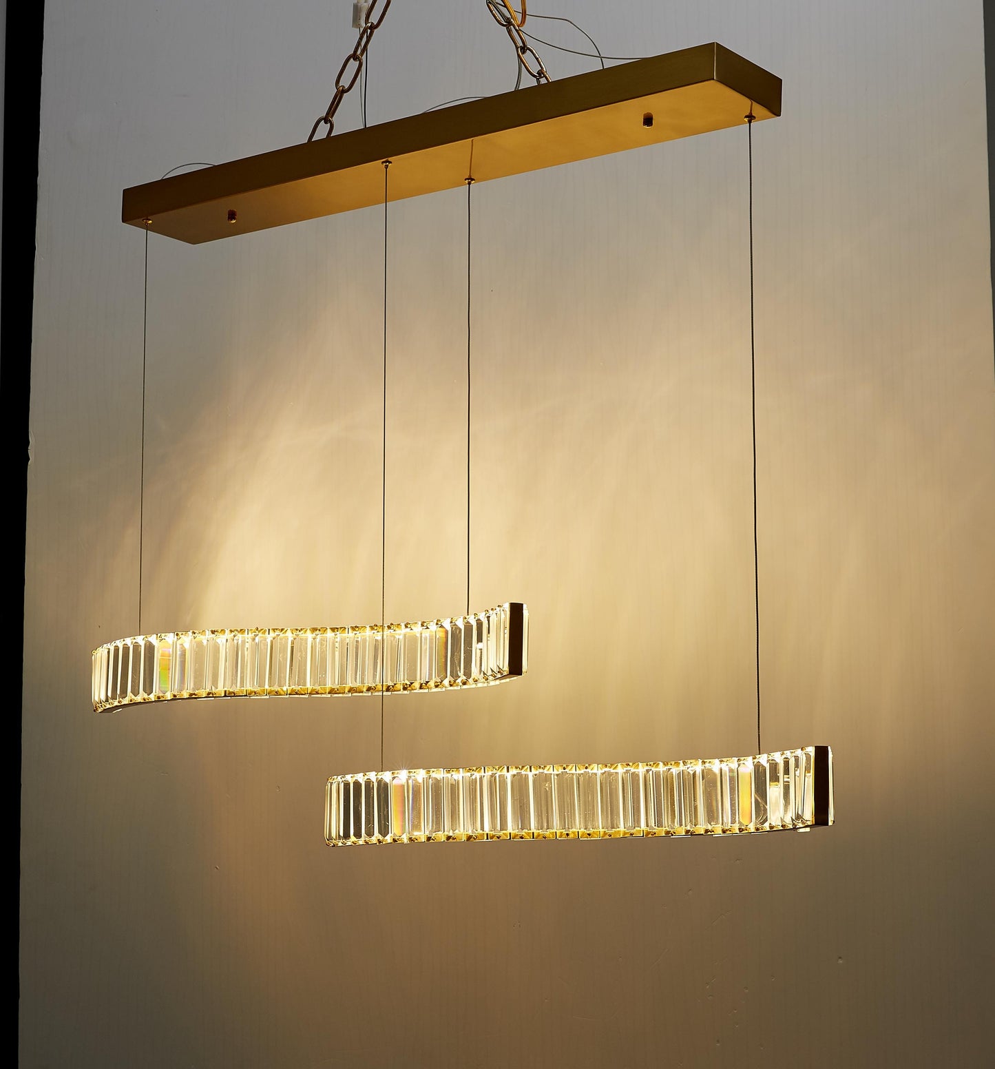 Luxury Chrome Titanium Chandelier | Modern Stainless Steel and Iron Crystal Lighting with Contemporary K9 Clear Crystal Fixture