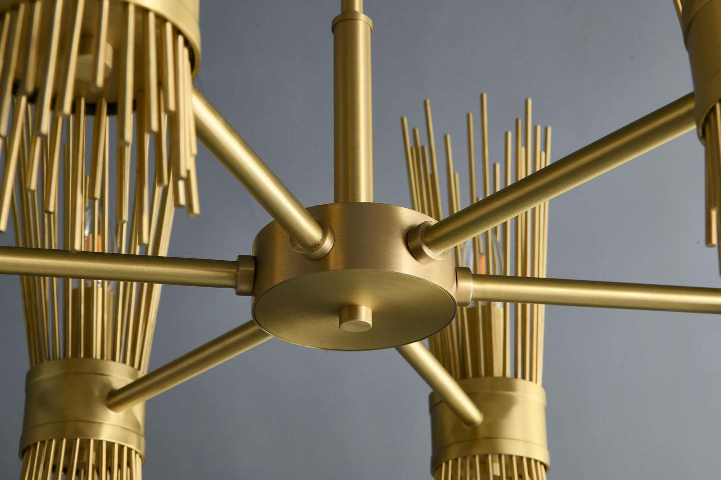 Stylish 6-Light Copper Fixture | Contemporary Copper Chandelier Design for Elegant Home Lighting