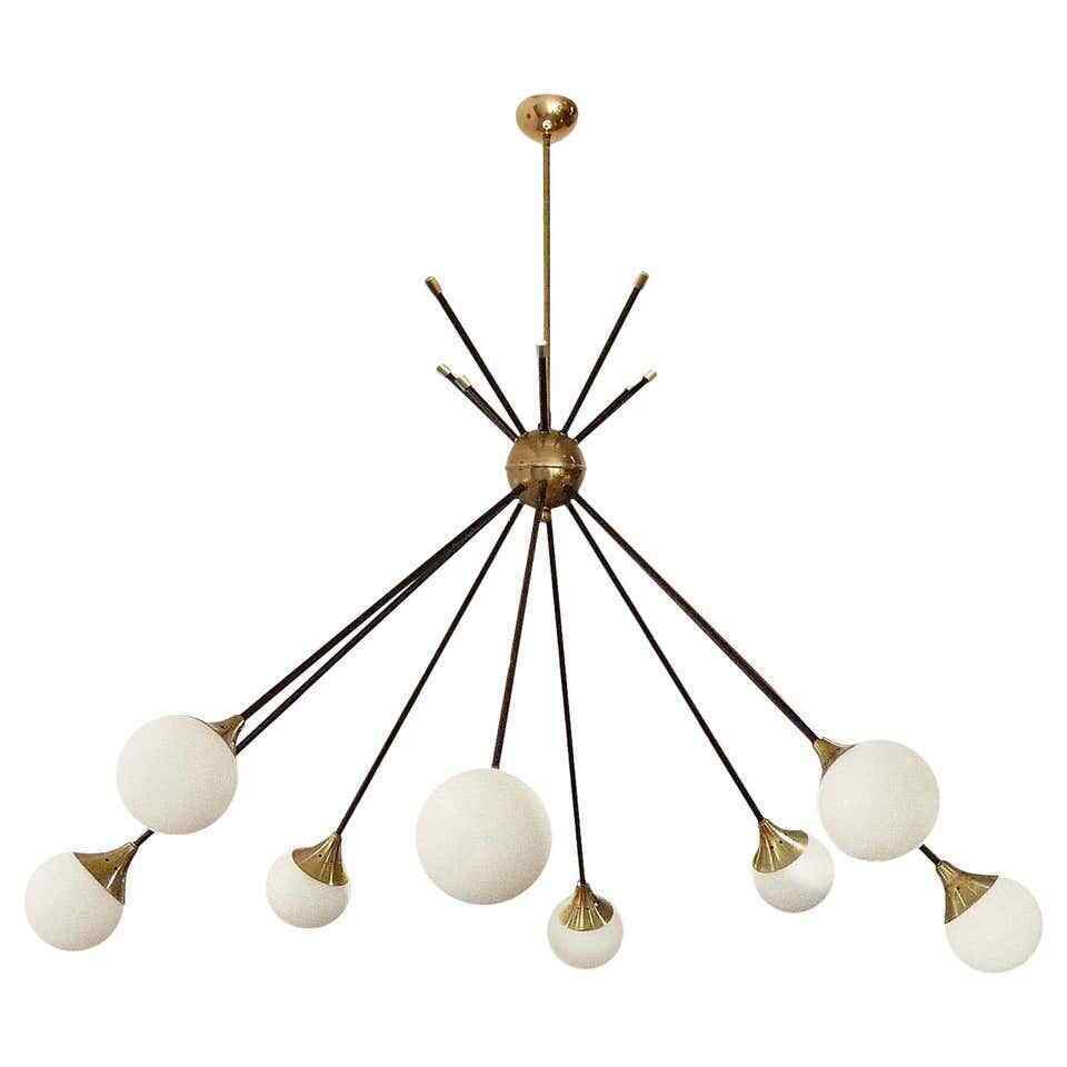 Mid Century Stilnovo Style Cluster Chandelier