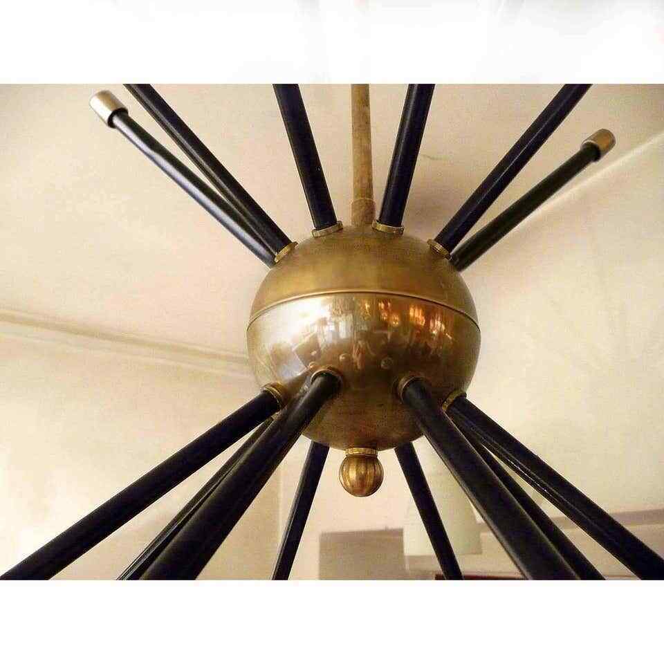 Mid Century Stilnovo Style Cluster Chandelier