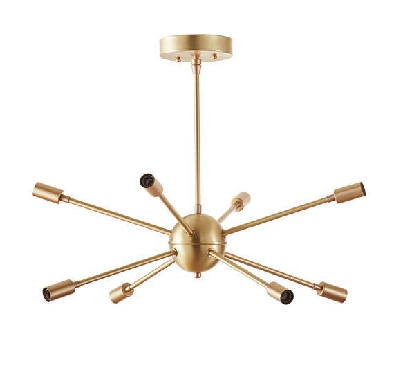 Brass Sputnik Chandelier 8 Light Sputnik Pendant Light