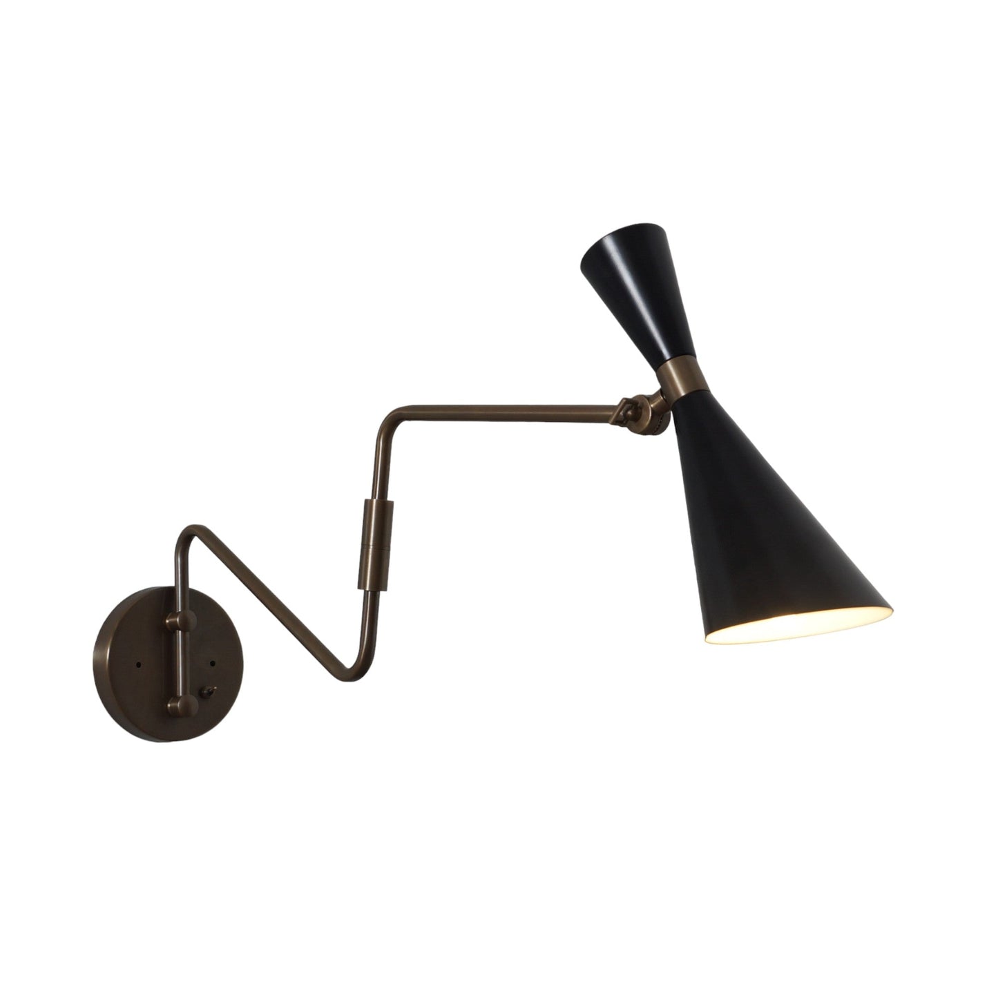 Articulating Adjustable Brass Arm wall lamp