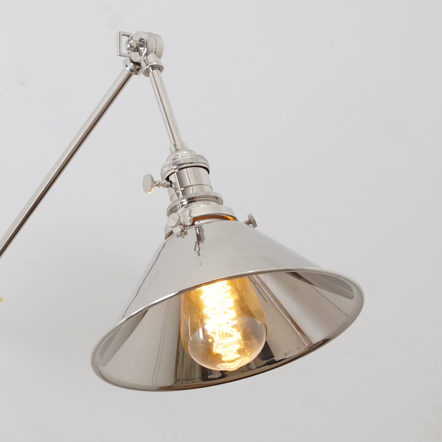 Industrial Articulating Brass Wall Lamp