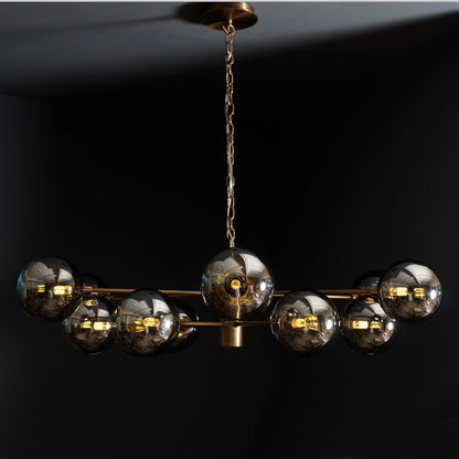 Karrington 12 Light Modern Sputnik Brass Chandelier