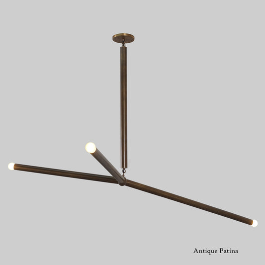 Arrow Larger Brass Pendant Chandelier