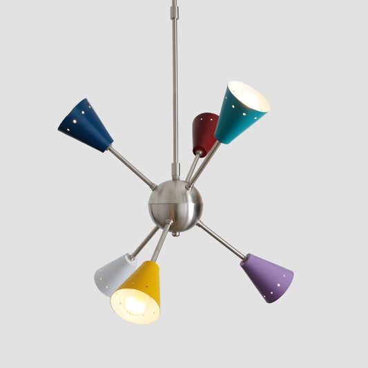 Stilnovo Multi Color Mid Century Sputnik Chandelier