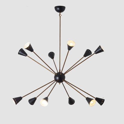 Large Italian Sputnik Chandelier in the Style of Stilnovo 42"D