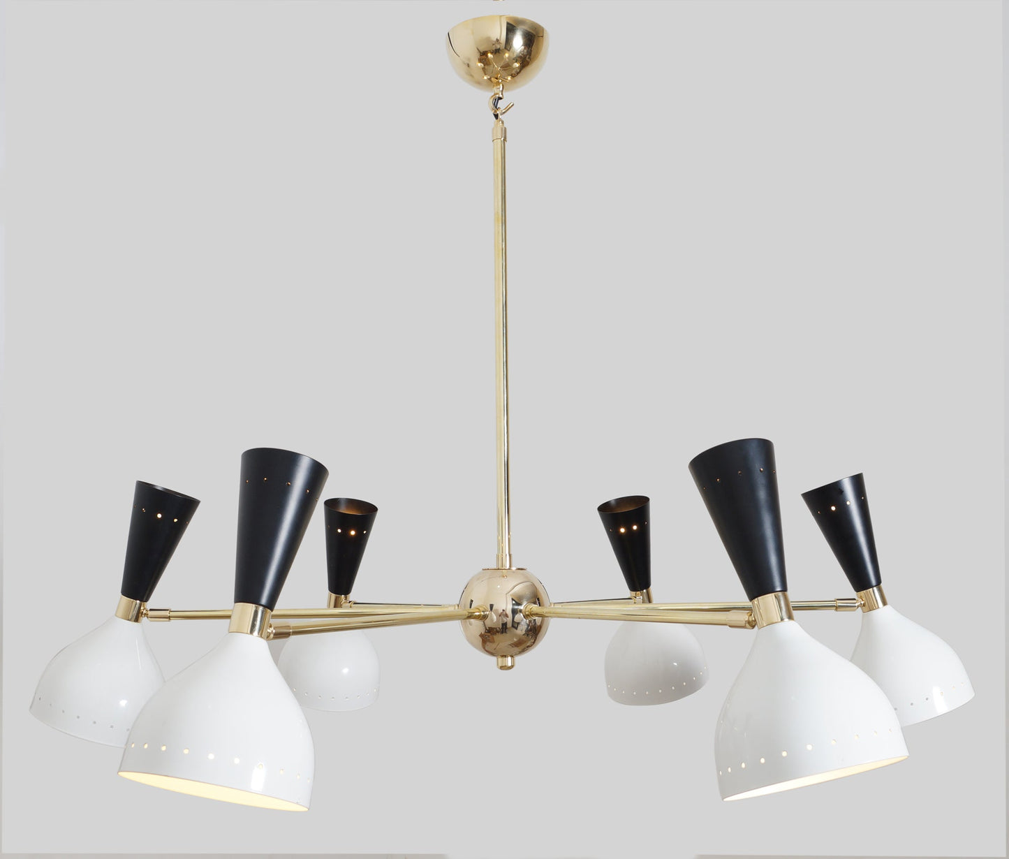 Modern Brass 12 Lights Diablo Chandelier