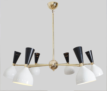 Modern Brass 12 Lights Diablo Chandelier