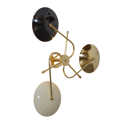 Disk 3 Brass Wall Lamp