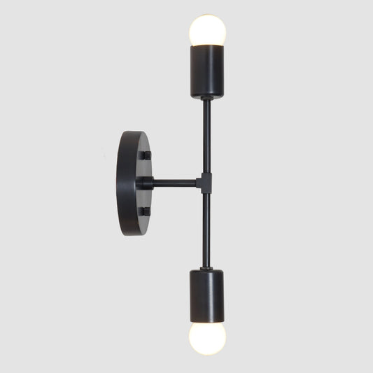 Double Light Brass Wall Sconce