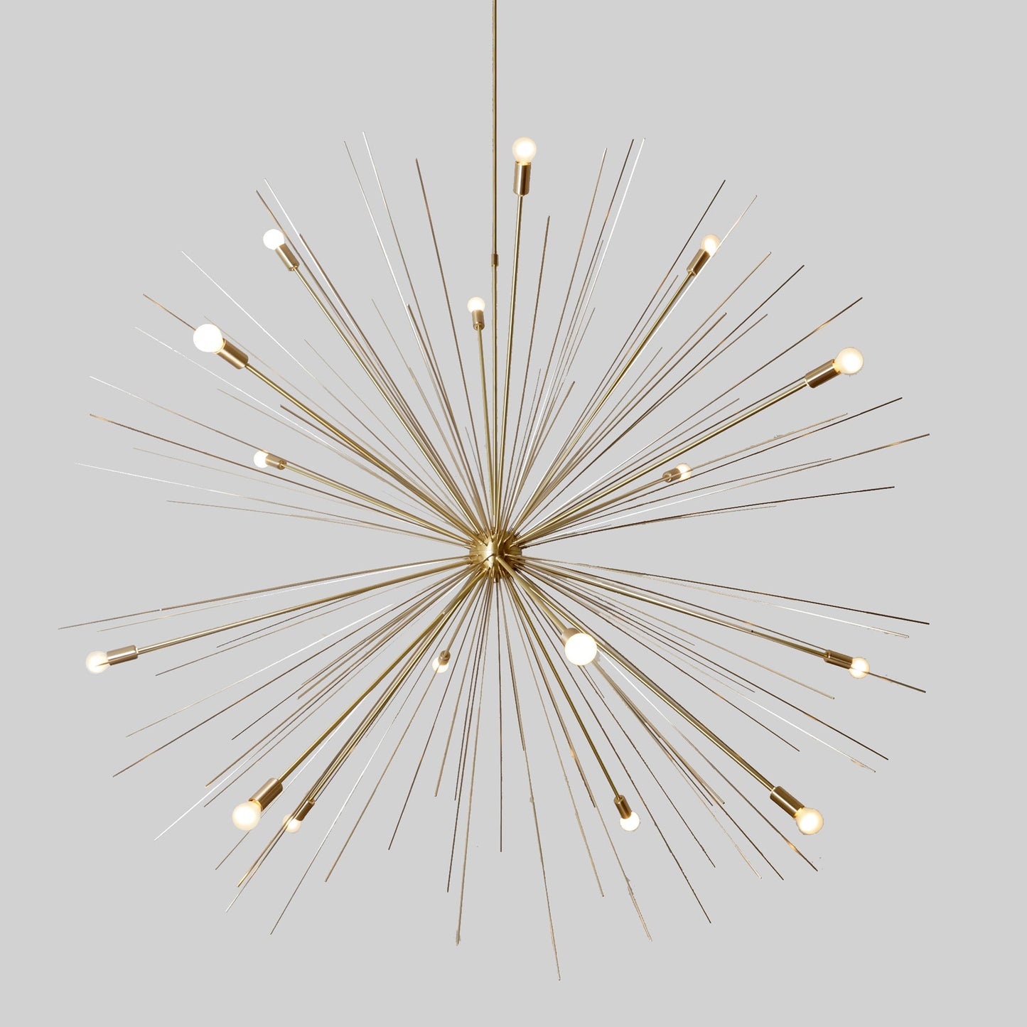 Large 50-Inches 16 Arms Brass Sputnik Starburst Urchin Chandelier