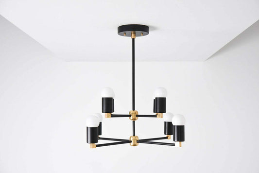 8 Light Sputnik Brass Chandelier Handmade Industrial Light Fixture