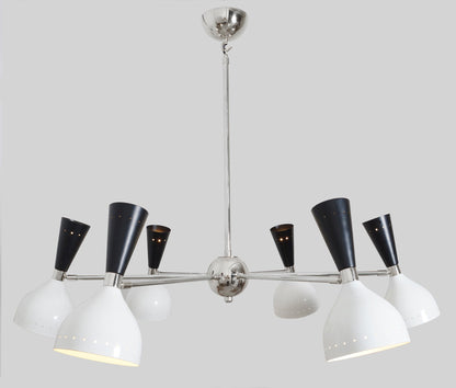 Modern Brass 12 Lights Diablo Chandelier