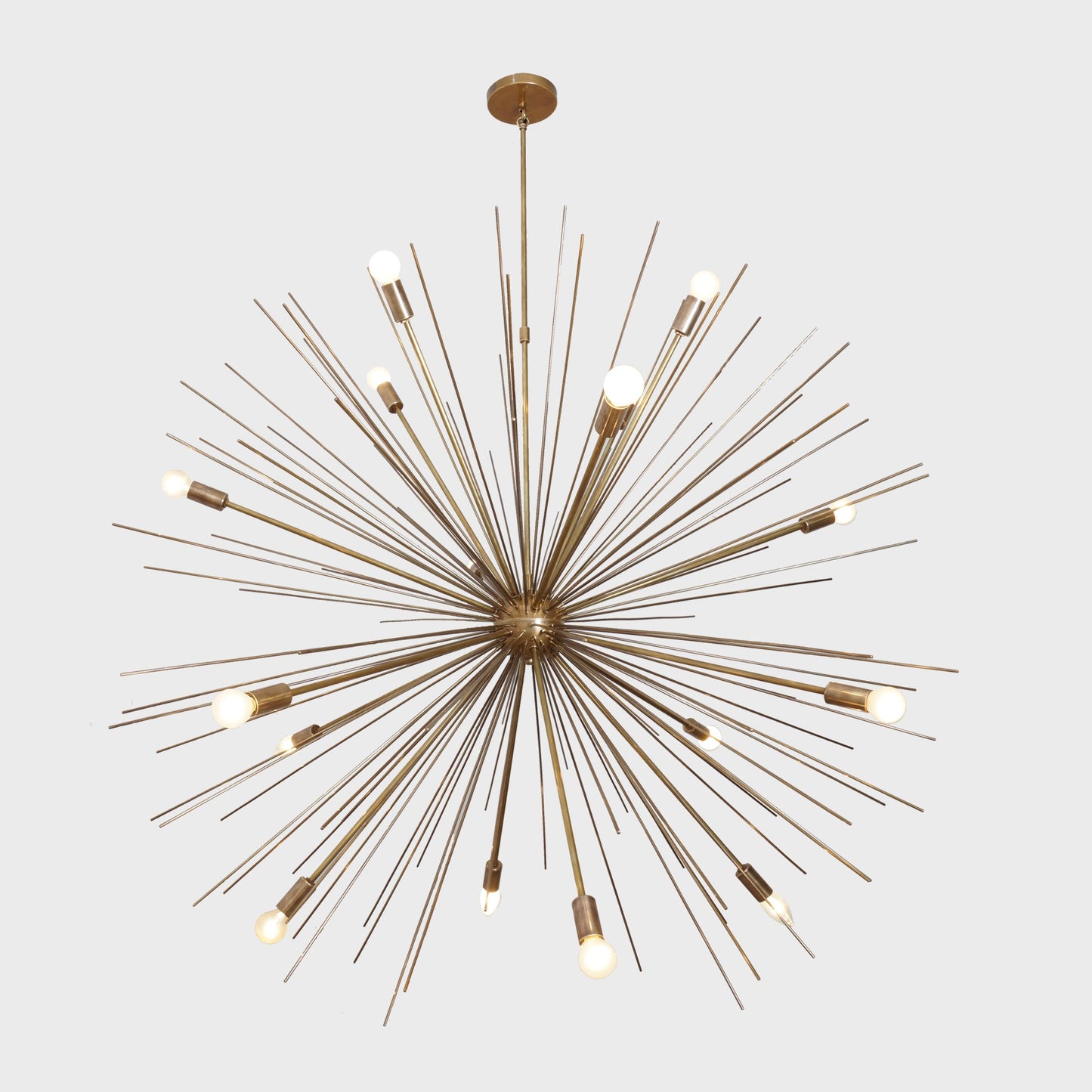 Large 50-Inches 16 Arms Brass Sputnik Starburst Urchin Chandelier