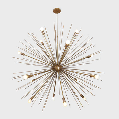 Large 50-Inches 16 Arms Brass Sputnik Starburst Urchin Chandelier