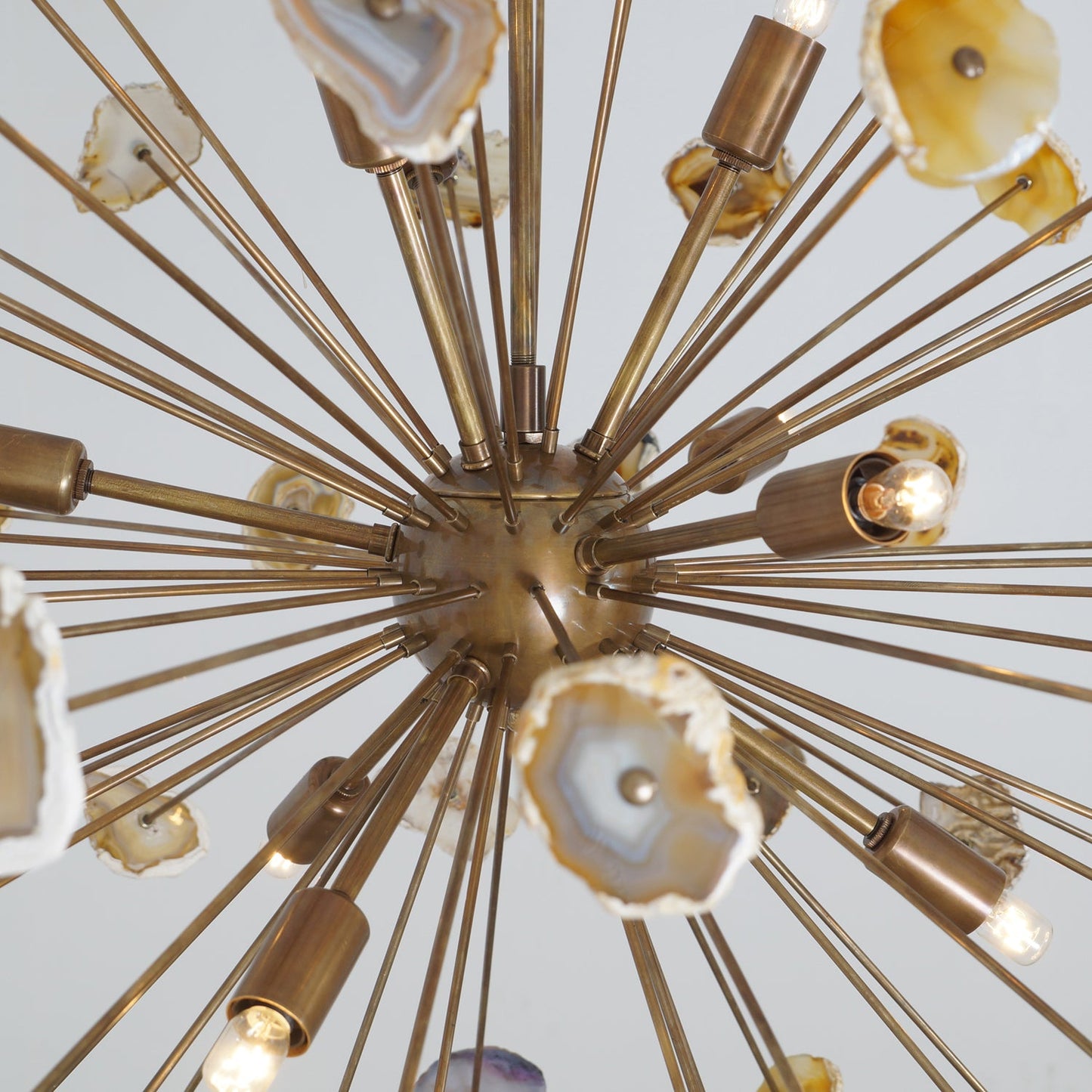 Large Agate Sliced Orb  Chandelier