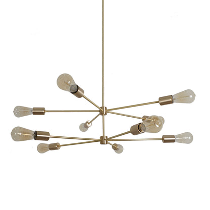 10 Light Modern Brass Sputnik Chandelier