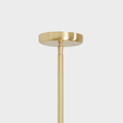 2 Globes Modern Brass Stem Pendant Chandelier Light Fixture