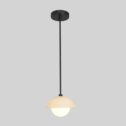 Contemporary Glass Dome Arc Globe Pendant 7"