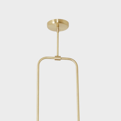 Double Globes Modern Brass Stem Pendant Chandelier Light Fixture
