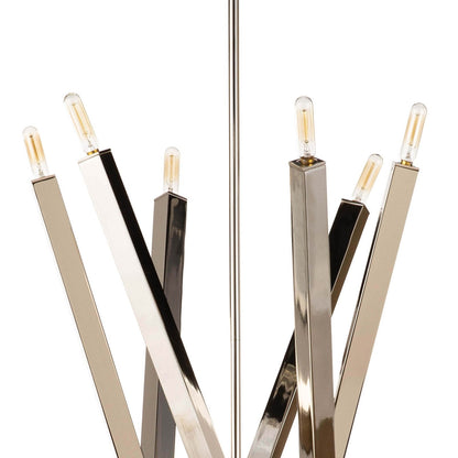 Spiral Modern Brass 12 Light Chandelier Fixture