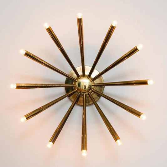 Stilnovo Style Classic 12 Arm Light Sputnik Wall/Flush Mount Fixture