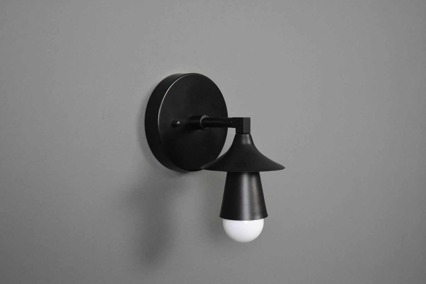 Modern Brass Wall Sconce Single Cone Light Vanity Lamp - Doozie Light Studio