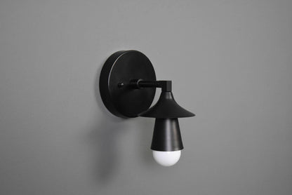 Modern Brass Wall Sconce Single Cone Light Vanity Lamp - Doozie Light Studio