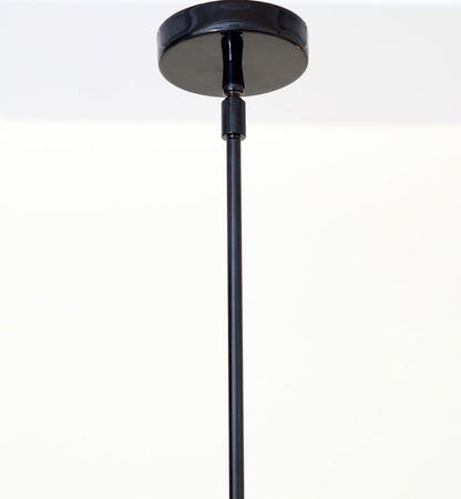 Mid century modern brass chandelier light fixture - 6 Arms Black Light Fixture