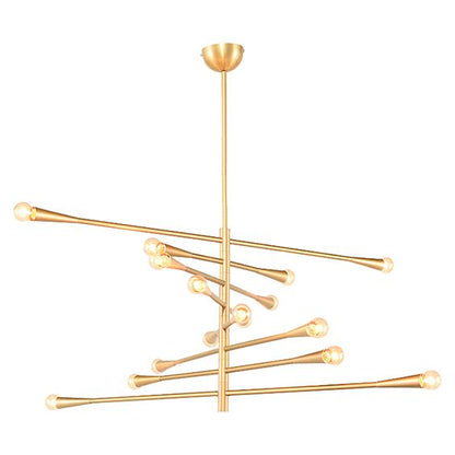 Modern Handcrafted Brass 16 Lights Orion Sputnik Chandelier