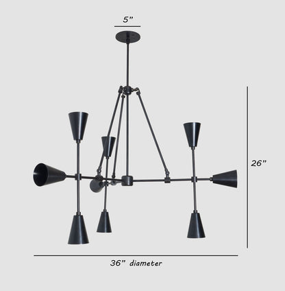 Trigon 9 - Brass Chandelier