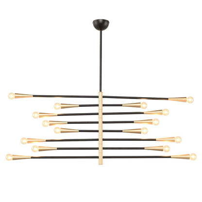 Modern Handcrafted Brass Orion Sputnik Chandelier