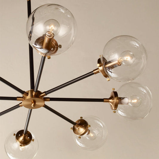 URBAN GLOBE RADIAL CHANDELIER - 8 LIGHT