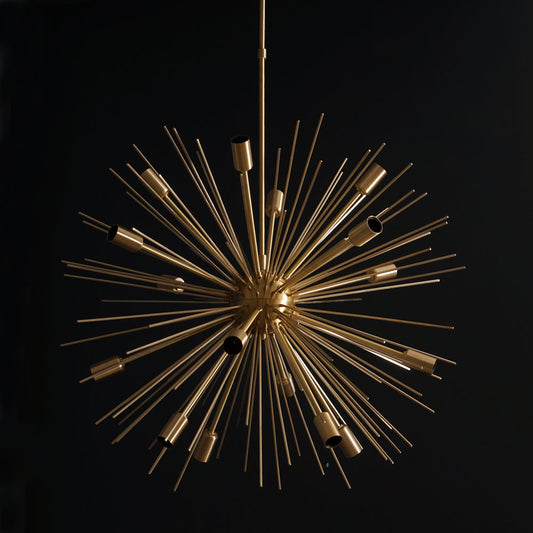 16 Lights Modern Brass Sputnik Urchin Chandelier Light Fixture 22"D