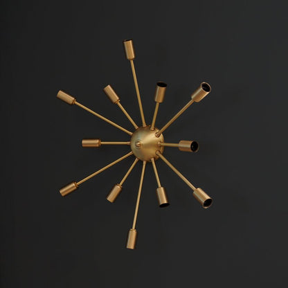 Classic 12 Arm Light Sputnik Light Wall Sconce Fixture -24"D