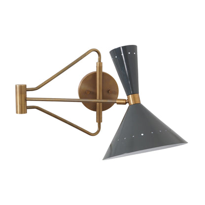 Articulating Adjustable Brass Arm wall lamp
