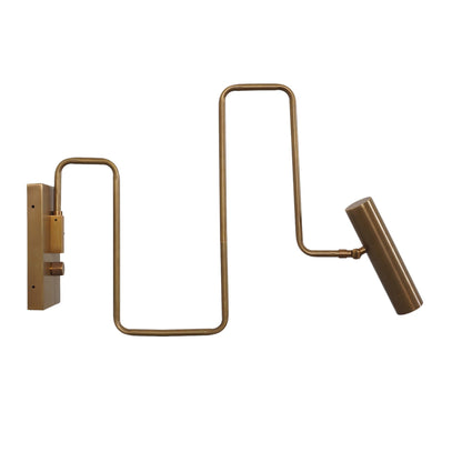 Single Shade Pivot Wall Lamp With Articulated Arm